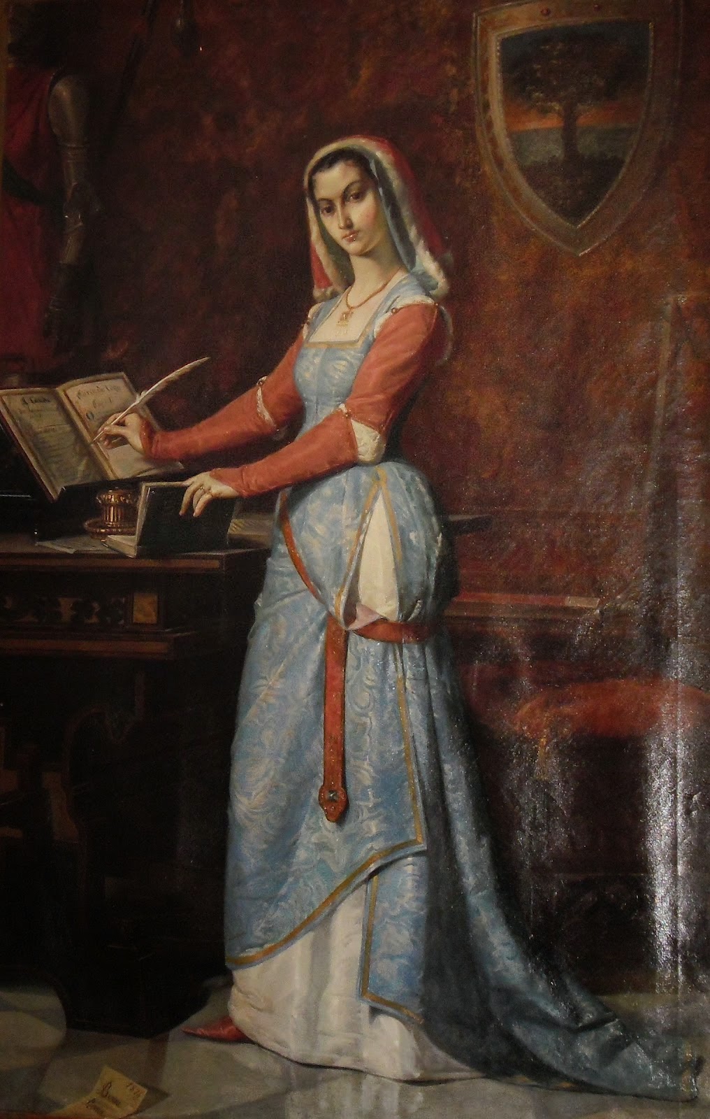 Ritratto di fantasia di Eleonora d'Arborea, opera di Antonio Benini, diciannovesimo secolo.