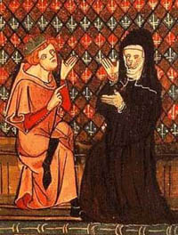  Abelardo ed Eloisa, Roman de la rose, miniatura del XIII-XIV secolo 
