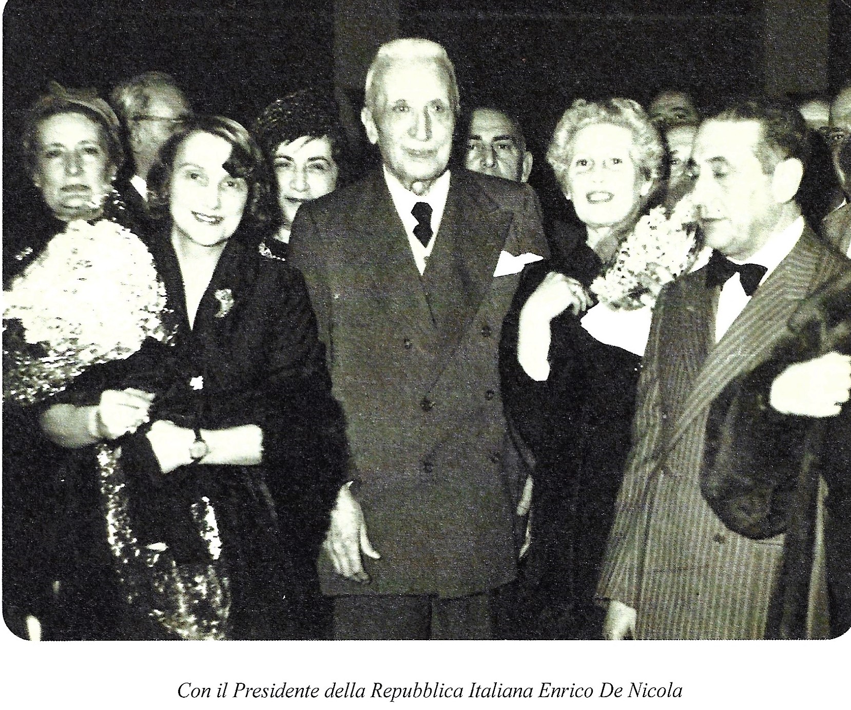 M.Luisa d'Aquino con il Presidente della Repubblica Enrico De Nicola