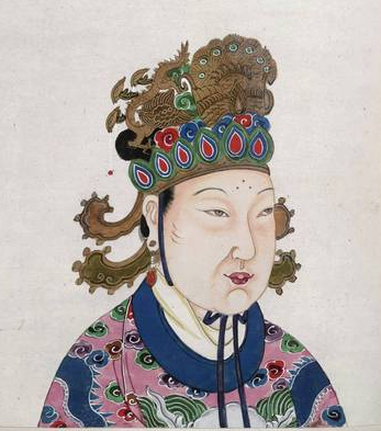 Ritratto dell'imperatrice Wu Zetian del XVIII secolo. <br>
Foto in pubblico dominio. Fonte: <a href=https://it.wikipedia.org/wiki/File:A_Tang_Dynasty_Empress_Wu_Zetian.JPG>Wikimedia Commons</a>.