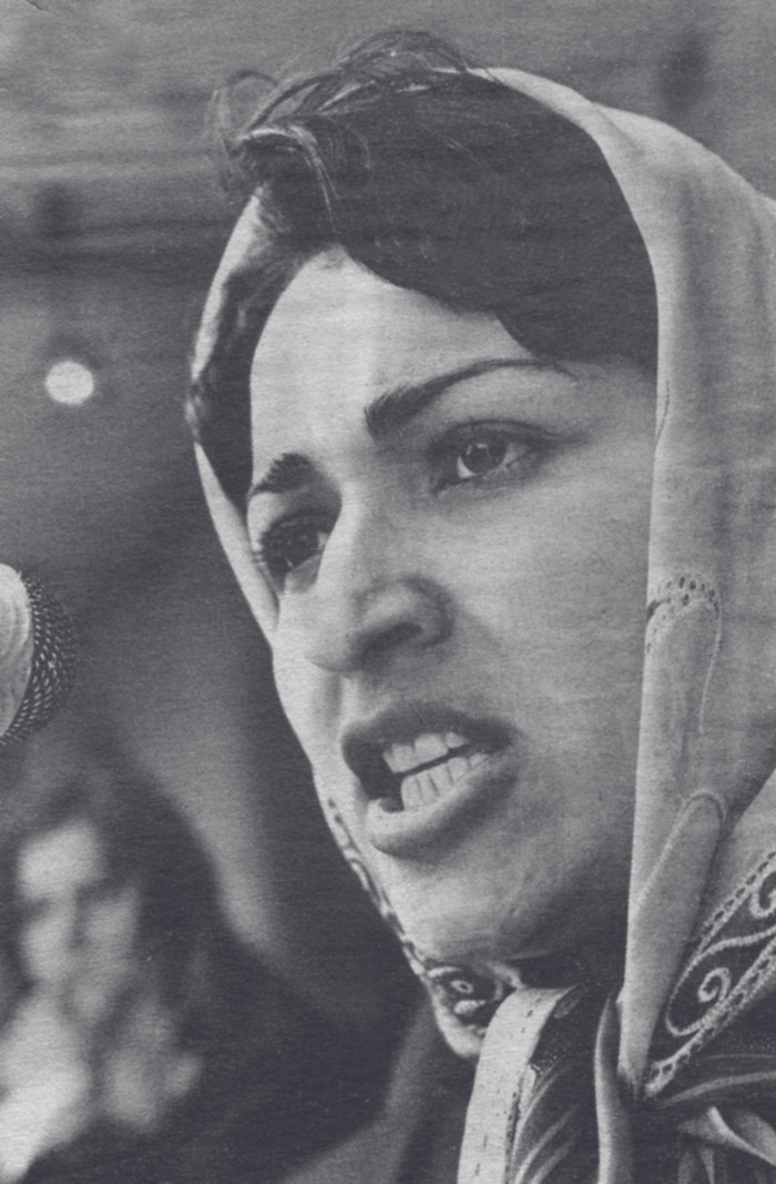 Meena Keshwar Kamal nel 1982. <br>
Fonte: <a href=http://www.rawa.org/index.php>rawa.org</a>.