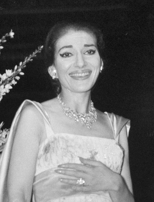 Dettaglio dell'immagine che ritrae Maria Callas in concerto ad Amsterdam, luglio 1959.