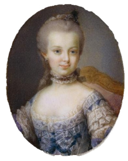 Miniatura di Maria Antonietta Arciduchessa d'Austria, 1769. 