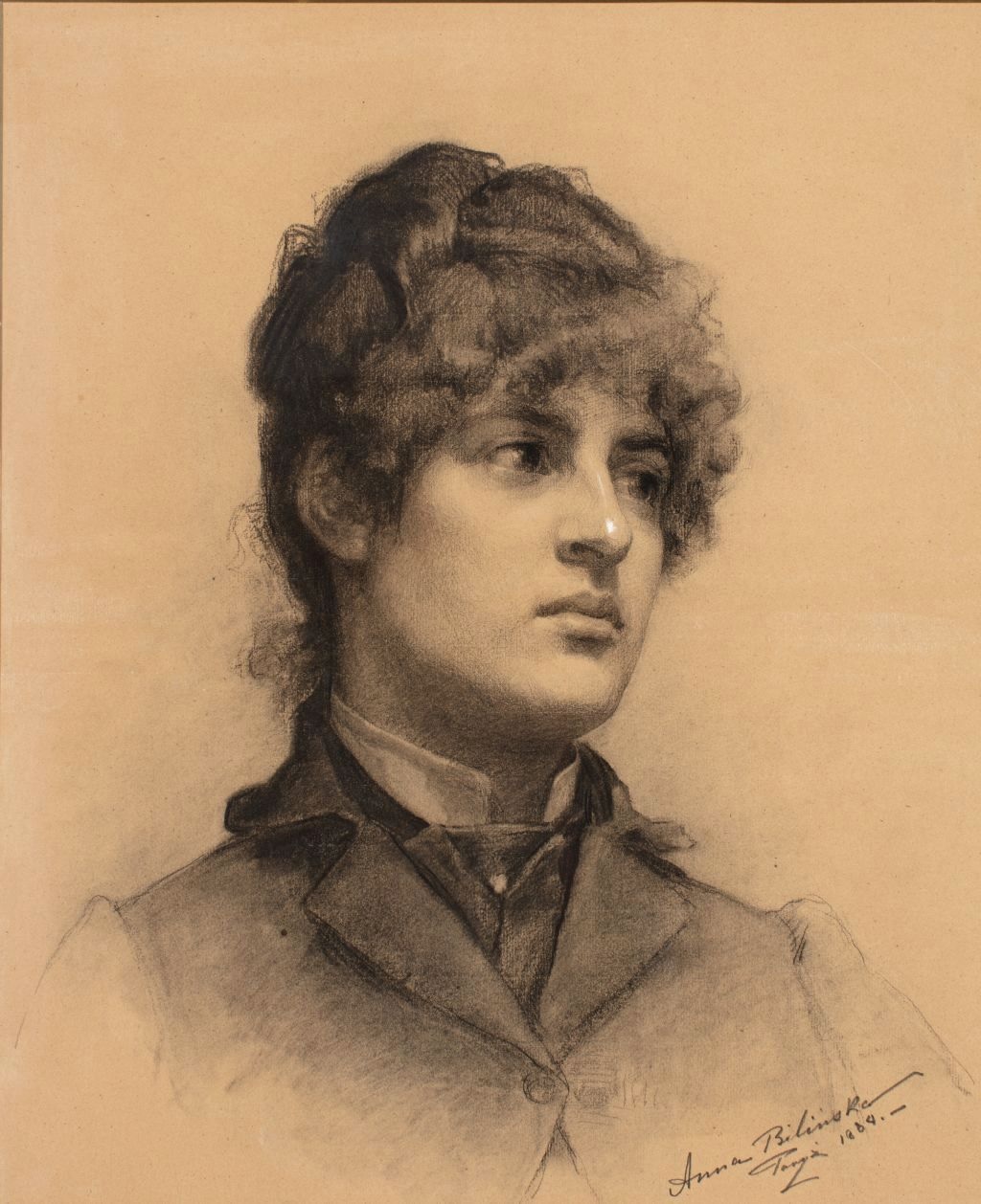 Anna Bilińska, Autoritratto, 1884, Museo nazionale di Cracovia.
<br>Fonte: <a href=https://commons.wikimedia.org/wiki/File:Anna_Bili%C5%84ska_-_Autoportret_1884.jpg>Wikimedia Commons</a>.