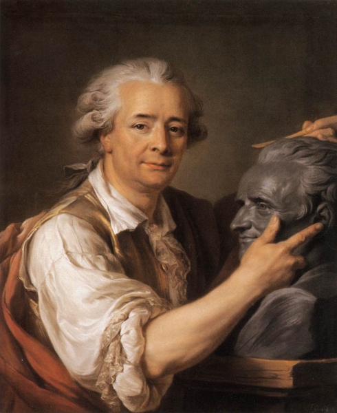  Lo scultore Augustin Pajou (1782), Museo del Louvre.
