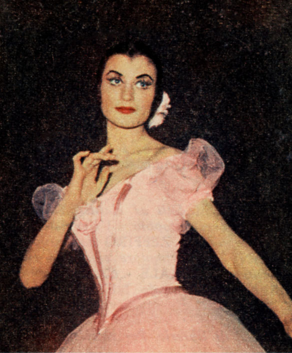 Carla Fracci nel 1957.