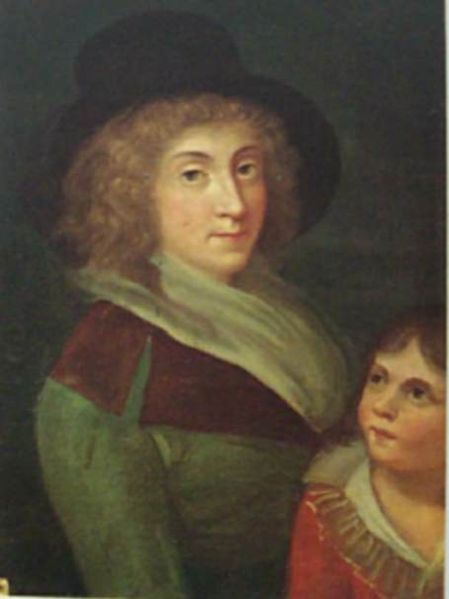  Giulia Beccaria con Alessandro Manzoni, 1790, Brusuglio. Dipinto di Andrea Appiani.
